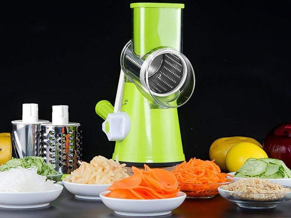 Tabletop Drum Grater Manual Vegetable Cutter & Slicer | Multifunctional Round Food Chopper, Cheese Grater & Kitchen Food Processor (Random Colors)