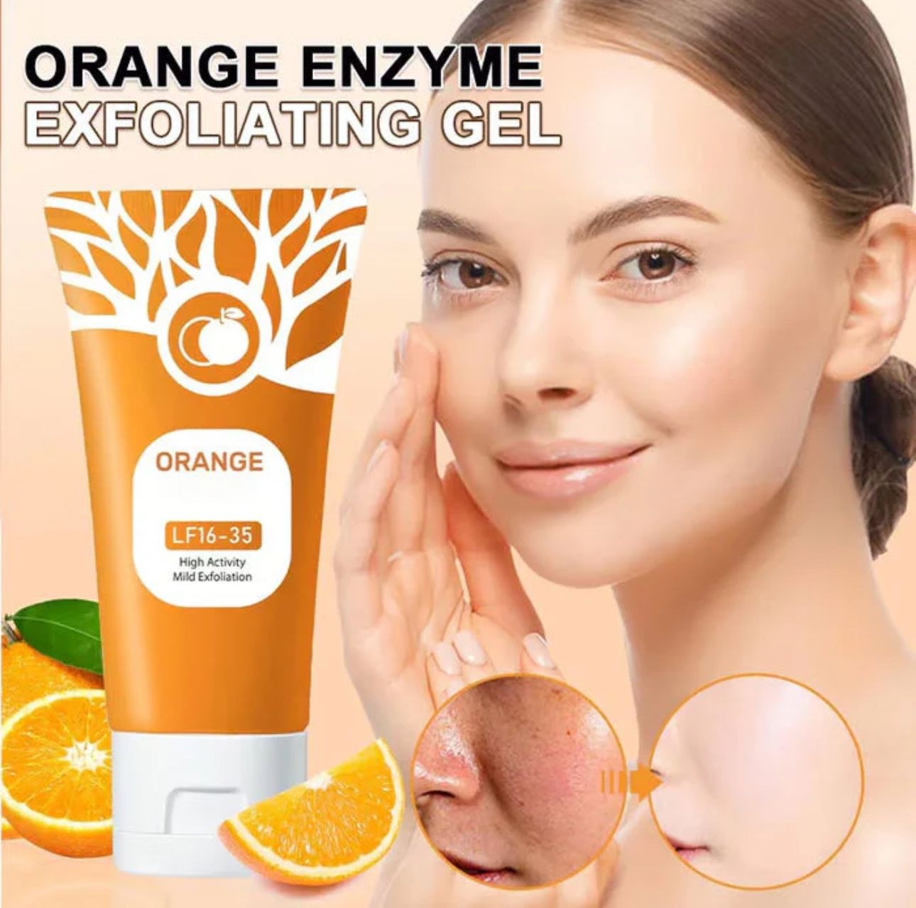 Orange Enzyme Exploiting Gel – Brightening, Exfoliating & Nourishing Citrus Skincare for Radiant, Healthy, Glowing Complexion Every Day (120gm)