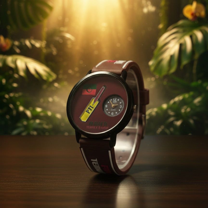 PTI Supporters Wrist Watch – Tehreek-e-Insaf Logo Analog Quartz Watch