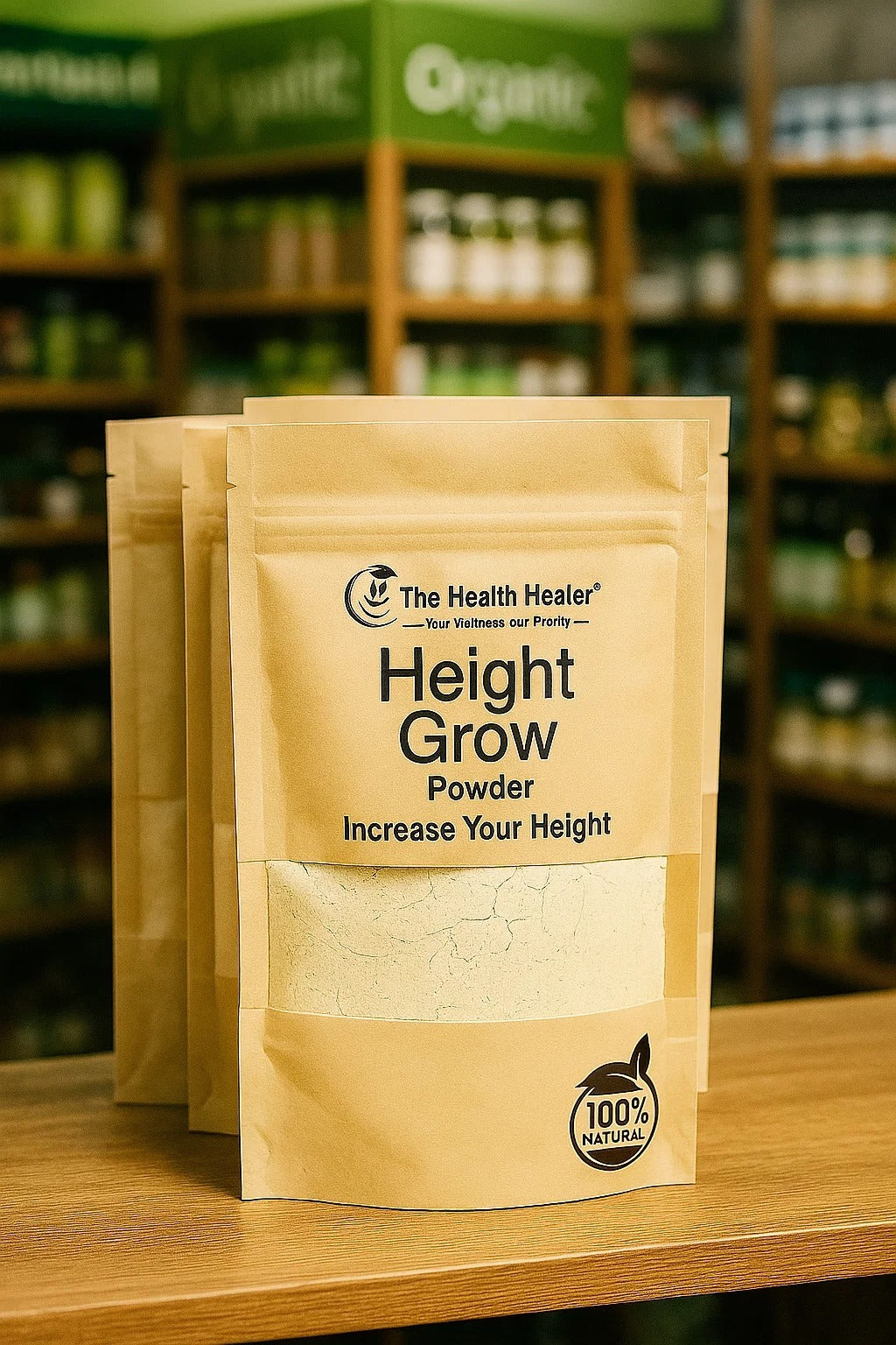 The Health Healer Height Grow Powder – 100% Natural Height Increase Supplement (100 Grams)