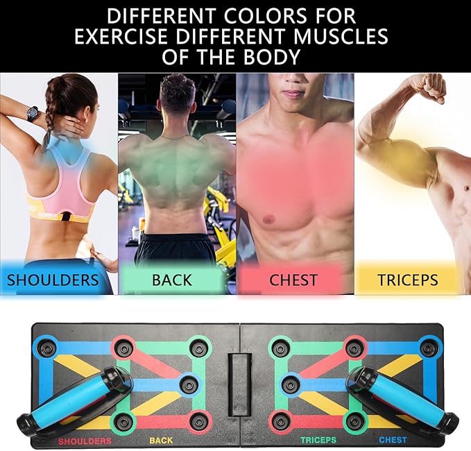 9 in 1 Push Up Board Men & Women Home Gym Body Training Equipment