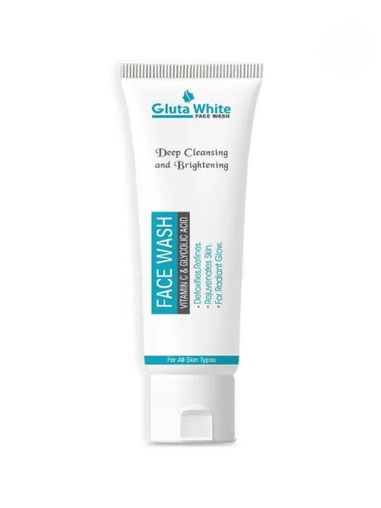 Gluta White Face Wash 100ml | Brightening & Deep Cleansing Formula for Clear, Glowing Skin | Gentle Daily Use