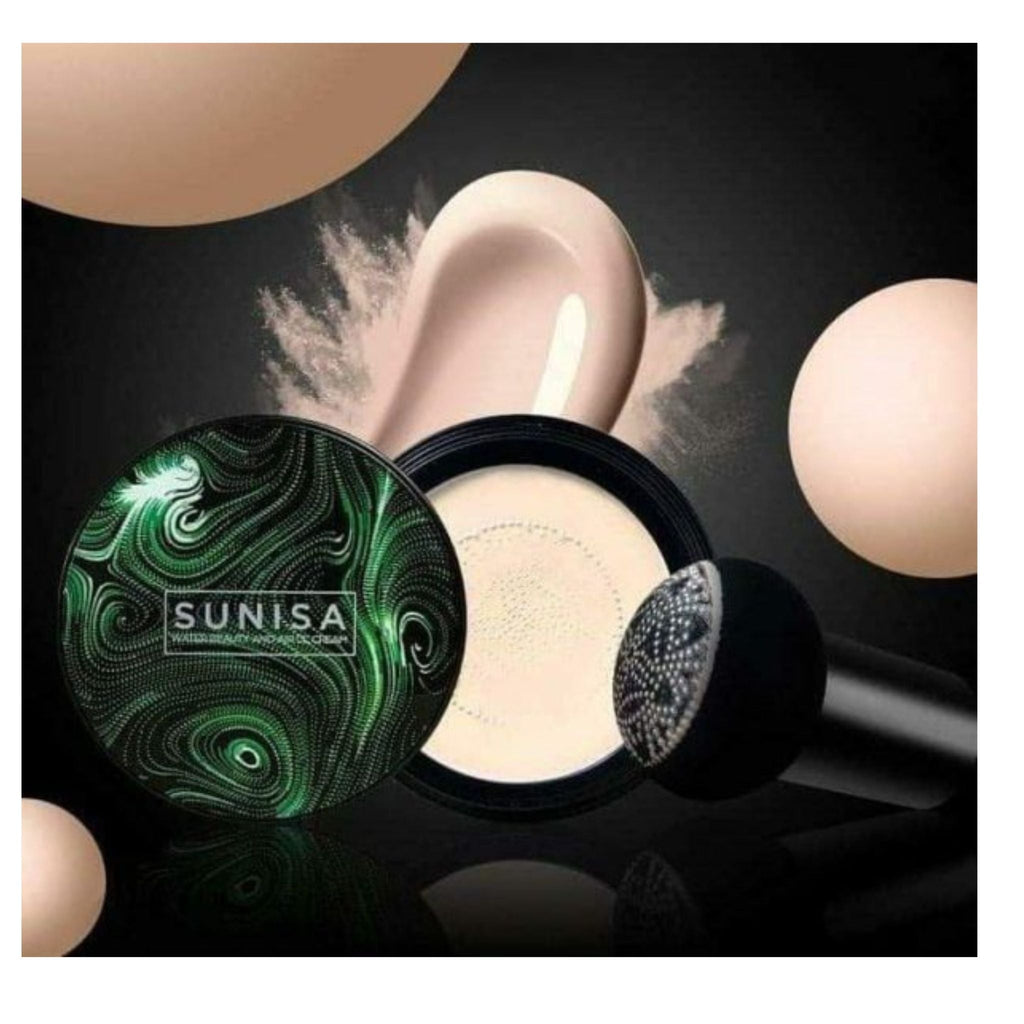 Sunisa 3-in-1 Air Cushion Foundation | BB + CC Cream | Waterproof Mushroom Head Liquid Base