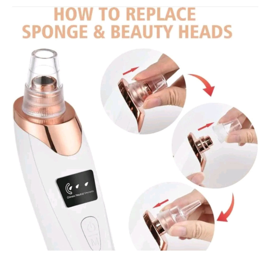 Face Vacuum Suction Blackhead Remover Pore Cleaner | Electric Deep Cleansing Tool for Nose & Face