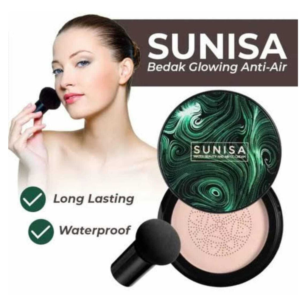Sunisa 3-in-1 Air Cushion Foundation | BB + CC Cream | Waterproof Mushroom Head Liquid Base