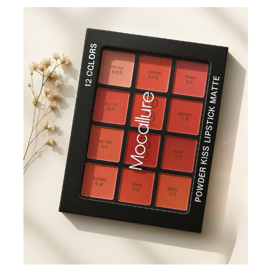 Mocallure 12-Color Lip Palette / Long-Lasting Professional Lip Kit for Every Mood