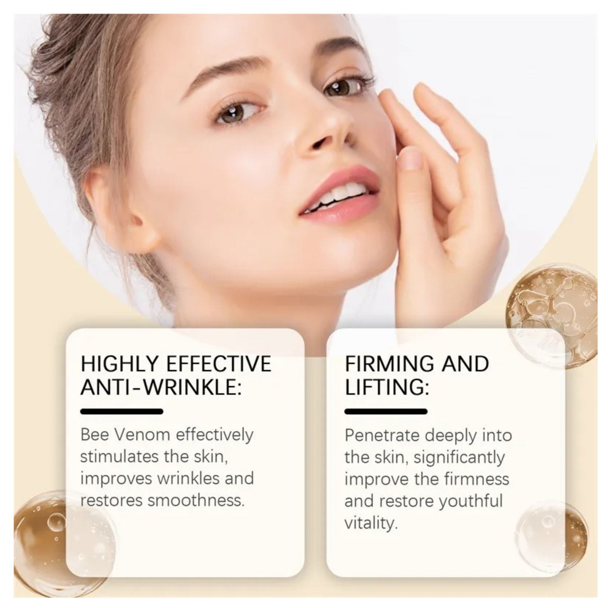 Bee Venom Botox Face Cream – Anti-Aging, Whitening & Deep Moisturizing Skincare for Smooth, Radiant Skin