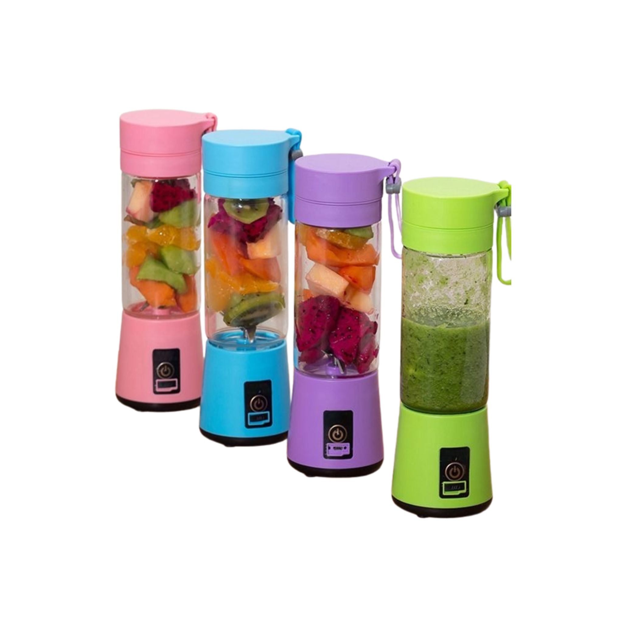 Rechargeable Portable Mini Juicer Blender – 6 Blades, 380ml  Outdoor Juicing Cup [Random Color] With Box