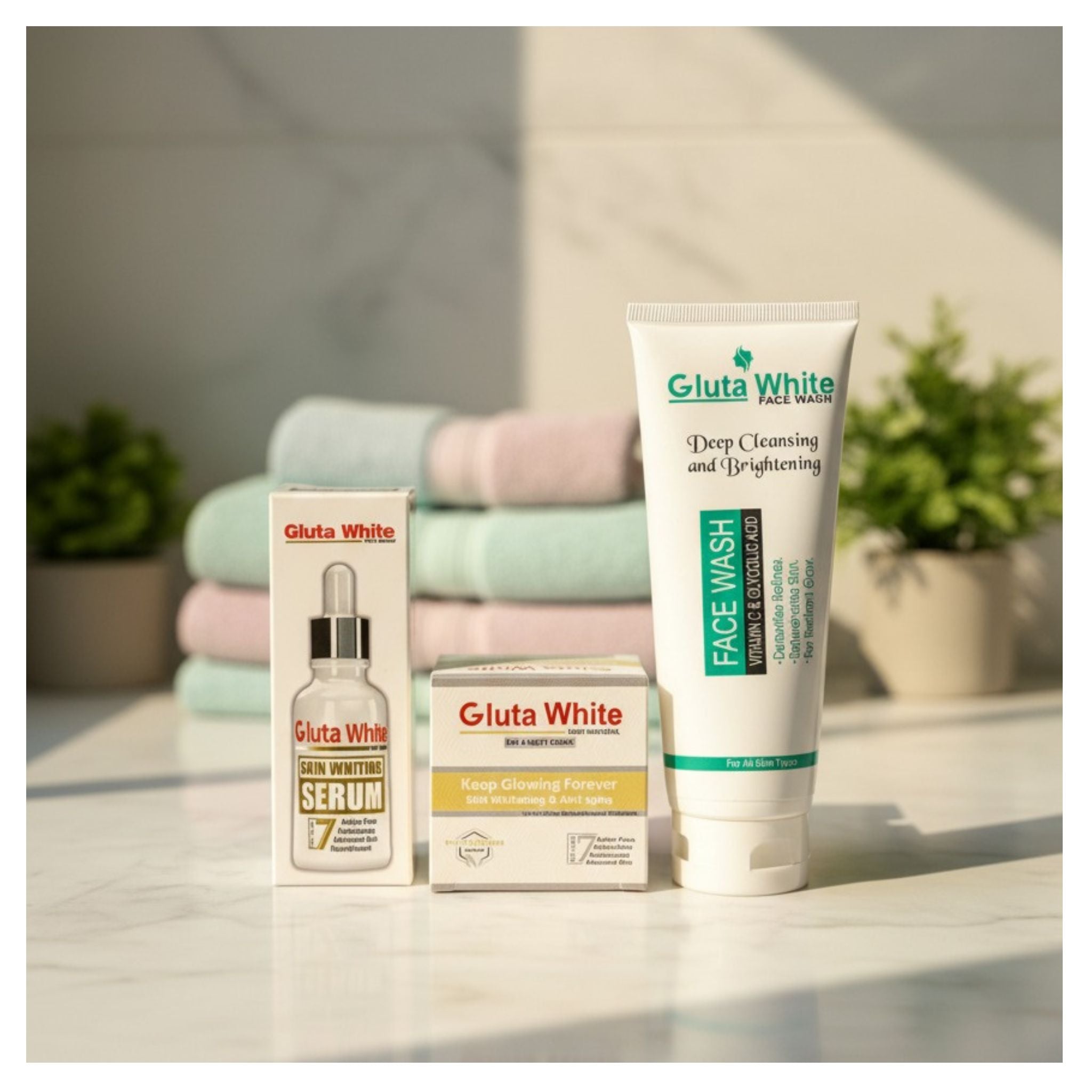 Gluta White Facewash 100ml & Gluta Serum 30ml Combo