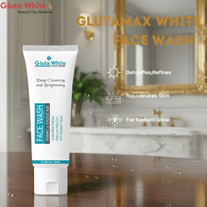 Gluta White Face Wash 100ml | Brightening & Deep Cleansing Formula for Clear, Glowing Skin | Gentle Daily Use