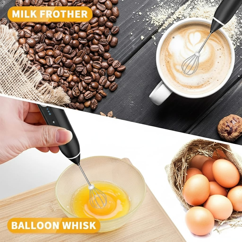 Coffee Beater Rechargeable Smooth Mixing Easy Use Compact Design Comfortable Handling