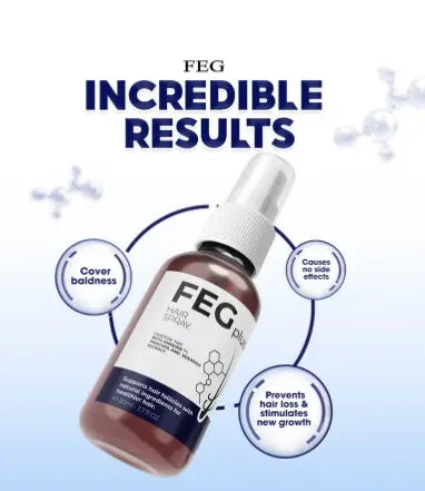 FEG PLUS hair growth spray with minoxidil redensyl and natural extracts for hair regrowth