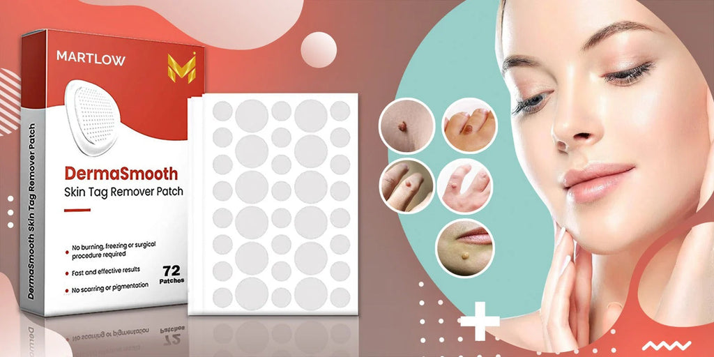 DermaSmooth Skin Tag Remover Patches – Fast, Safe, Painless Removal for Skin Tags and Moles with No Scars or Discoloration