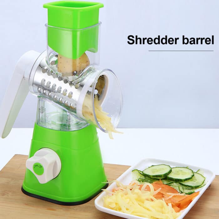 Tabletop Drum Grater Manual Vegetable Cutter & Slicer | Multifunctional Round Food Chopper, Cheese Grater & Kitchen Food Processor (Random Colors)