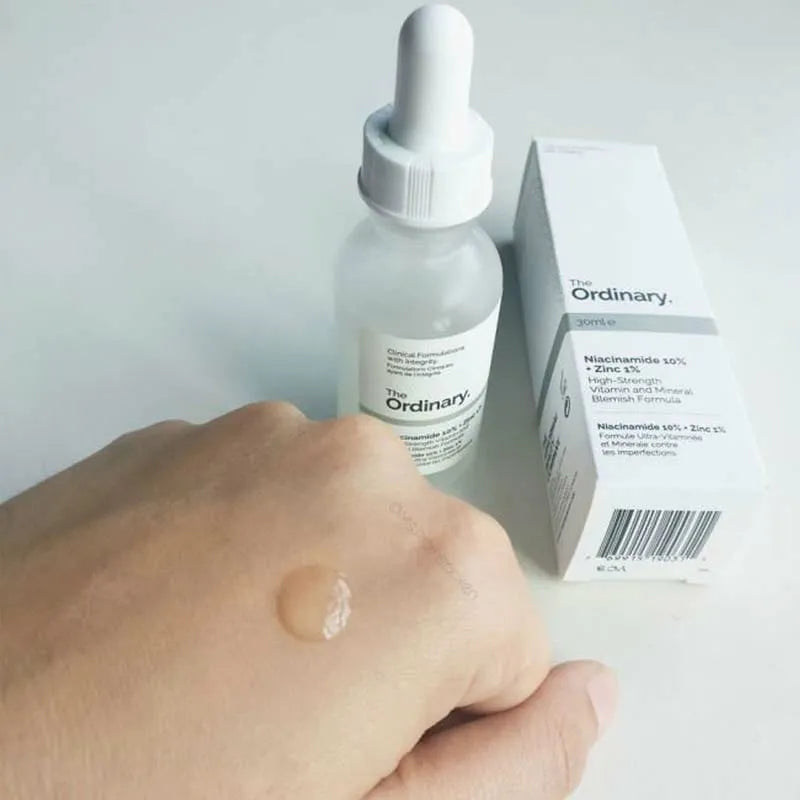 The Ordinary Niacinamide serum for acne marks, enlarged pores, and oily skin care